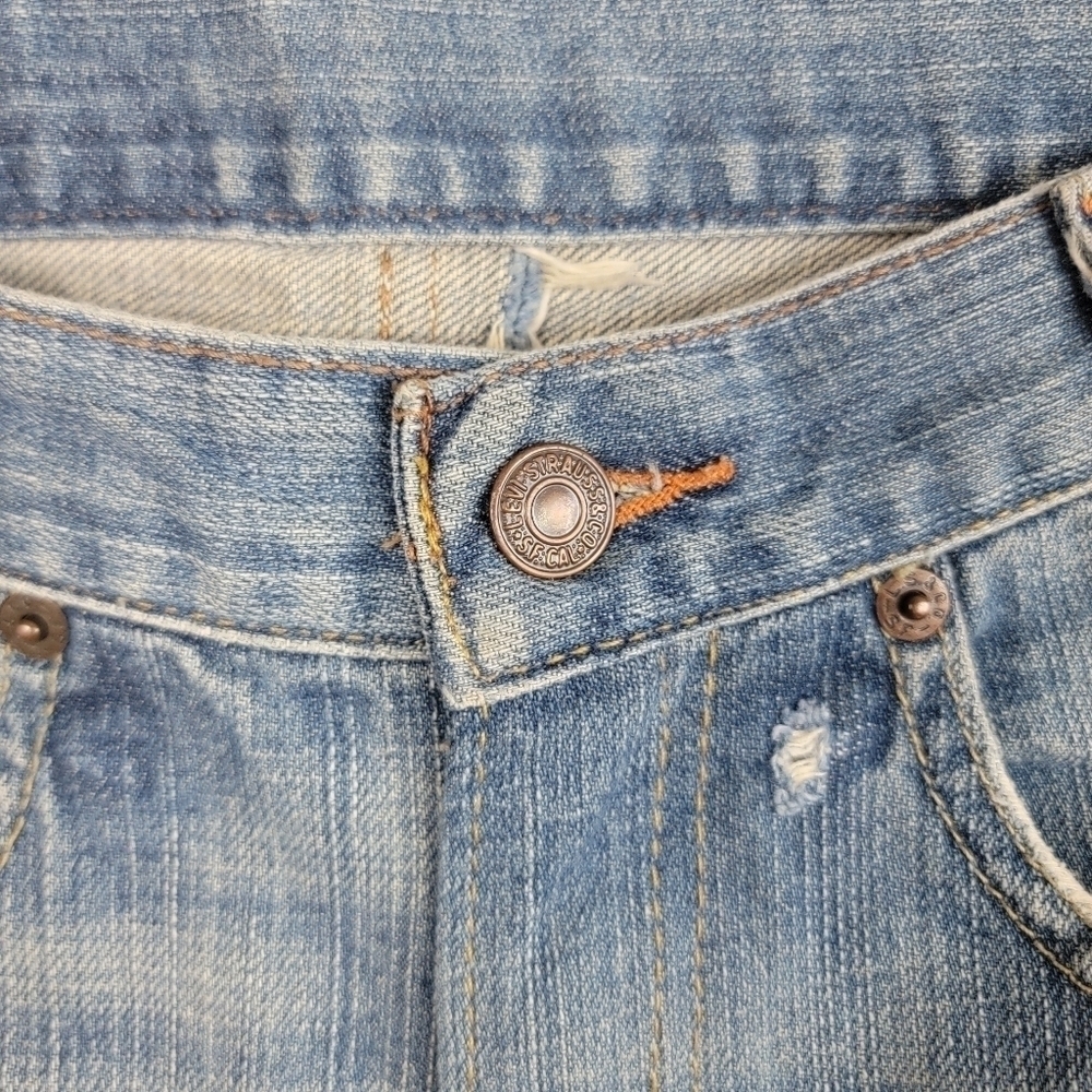 Levi's 2 569 Loose Cutoff Distressed High Rise Festival Jean Shorts Vintage Y2K - Picture 4 of 16